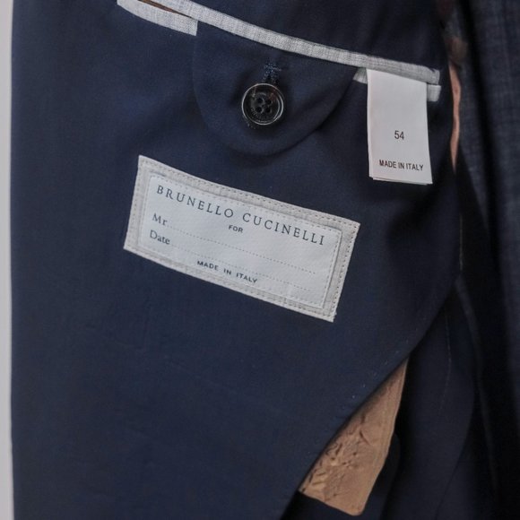 Brunello Cucinelli Dark Blue Unstructured Wool Blazer - Picture 4 of 14